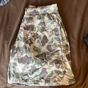 Training Shorts duck camo size medium 7”